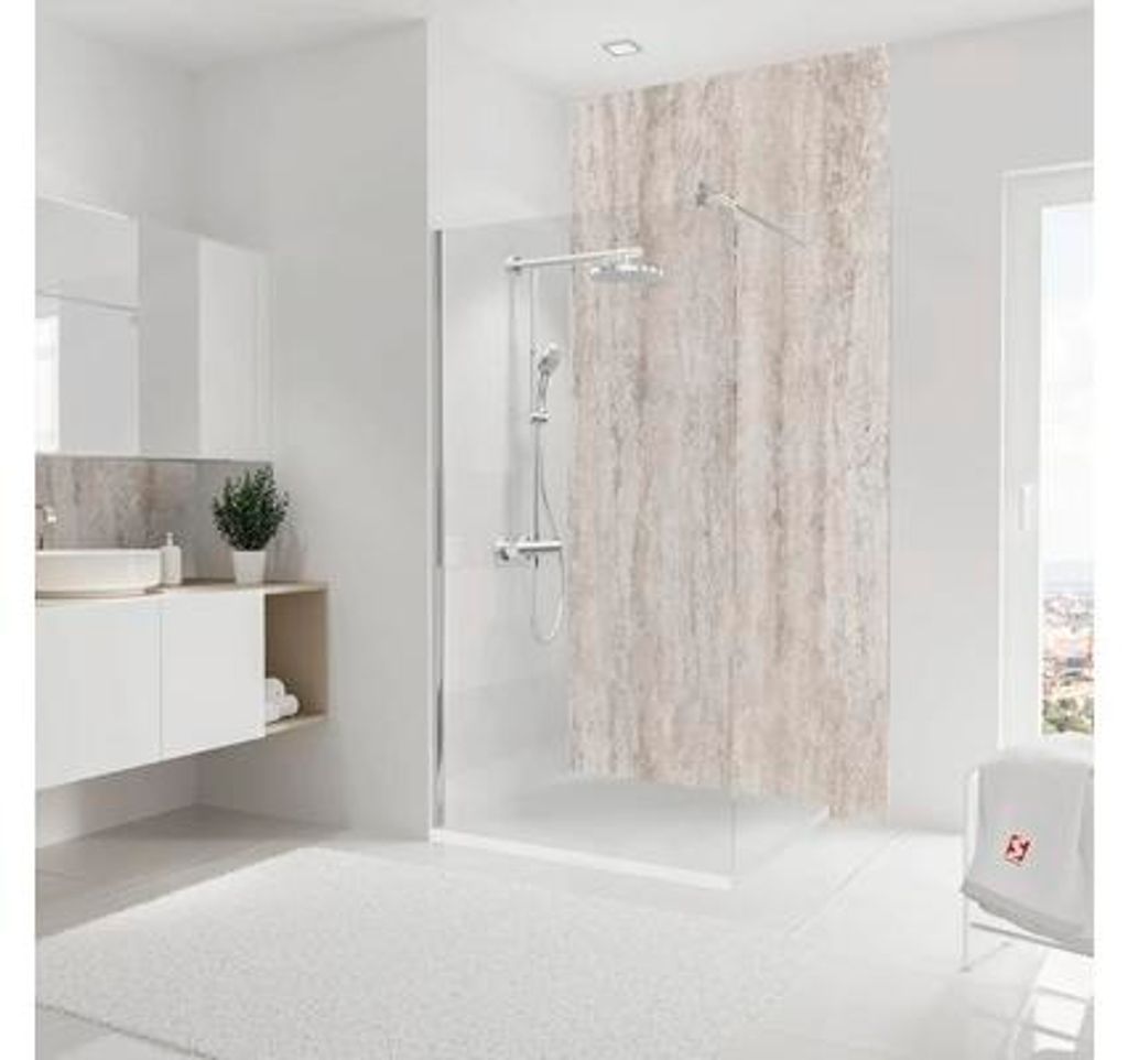 Duschrückwand SCHULTE DecoDesign Stein Travertin-Beige 255 x 125 mm D1902225 556
