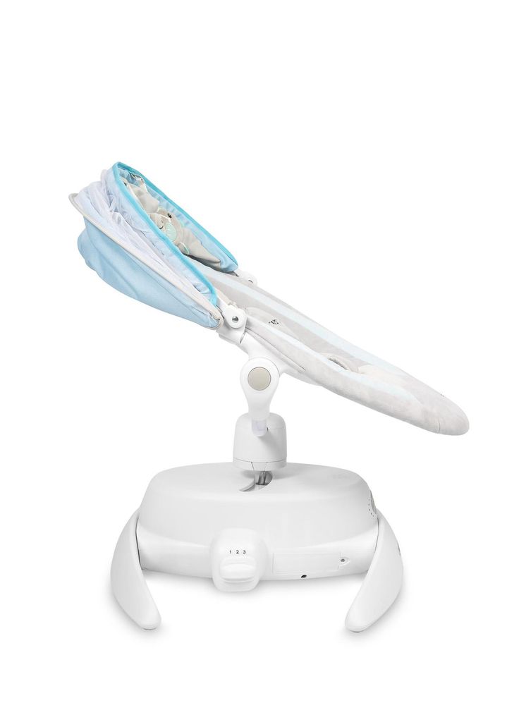 A baby bouncer is shown on a white background.