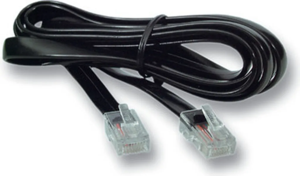 Câble modulaire EFB-Elektronik K2402SW.3 RJ10 4/4 mâle noir de 3m
