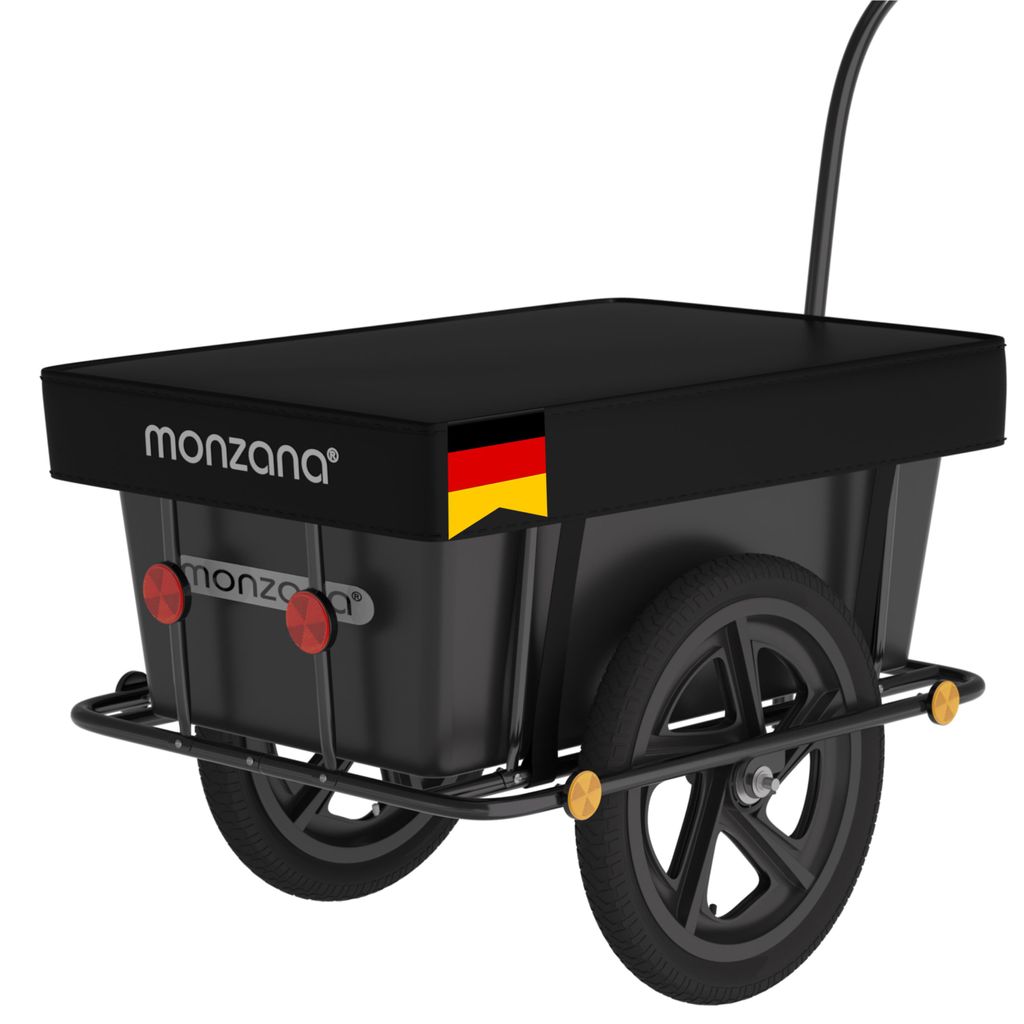 MONZANA® Fahrradanhänger mit 90L Kunststoffwanne inklusive Produktbild 