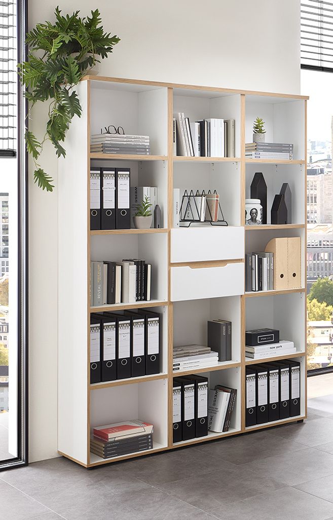 Aktenschrank Set 3-teilig MANRESA-36-WHITE in weiß