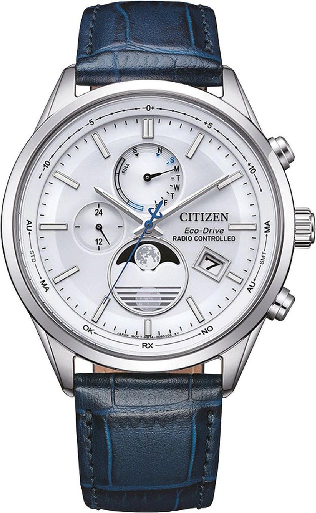 Citizen BY1030-09A Eco-Drive Herrenuhr Funk-Solar Mondphase Blau 1