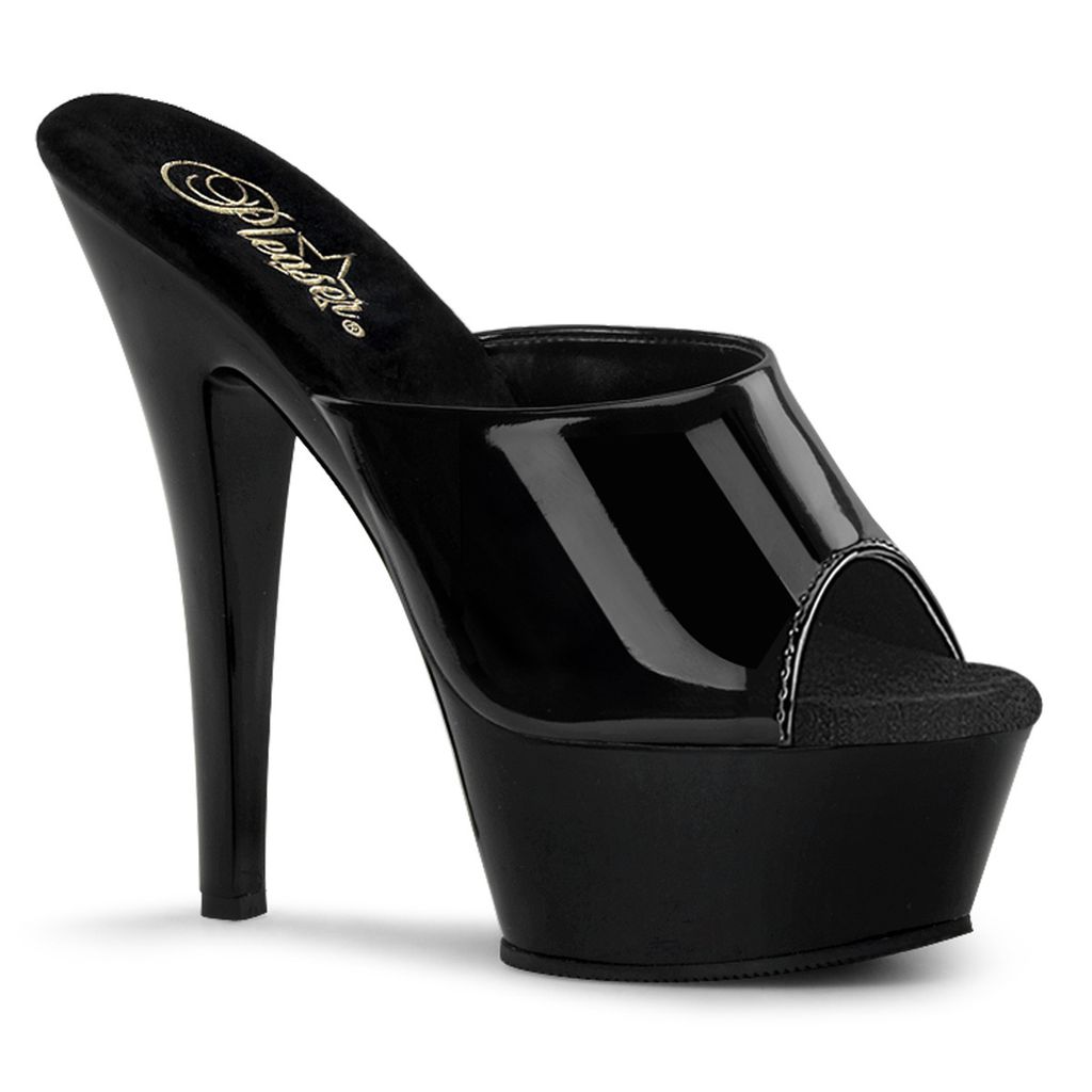 KISS-201 Damen Sandale von Pleaser, Schwarz Glanz , EU 36, Produktbild 