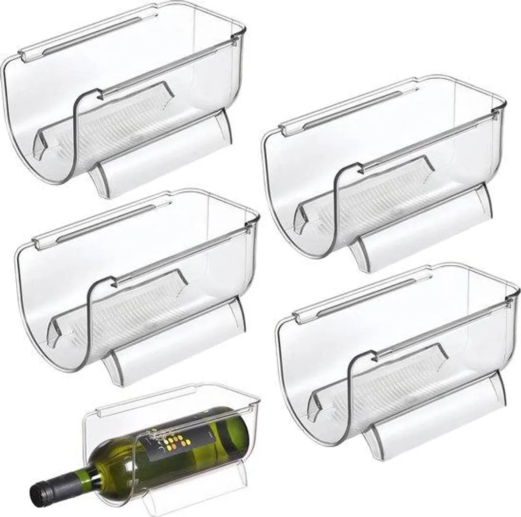 Porte-bouteille robuste lot de 4 supports transparents sans BPA 20cm