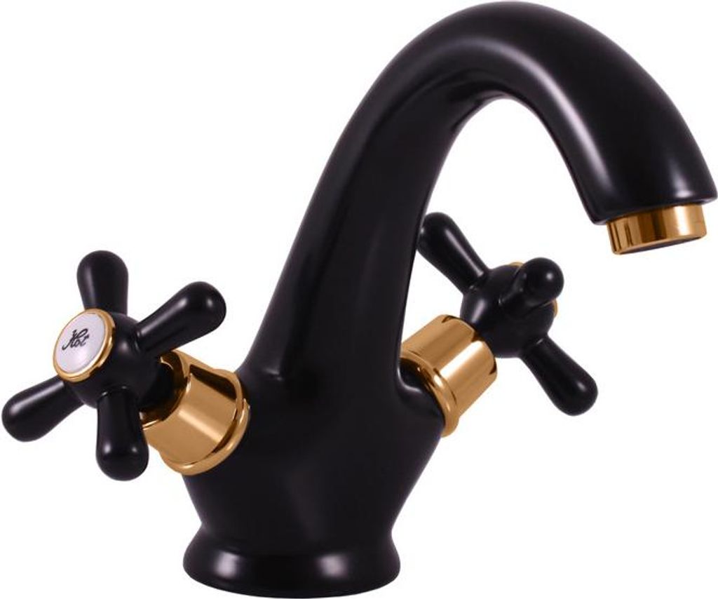 MORAVA RETRO - Miscelatore per lavabo senza scarico, Nero Immagine del prodotto 