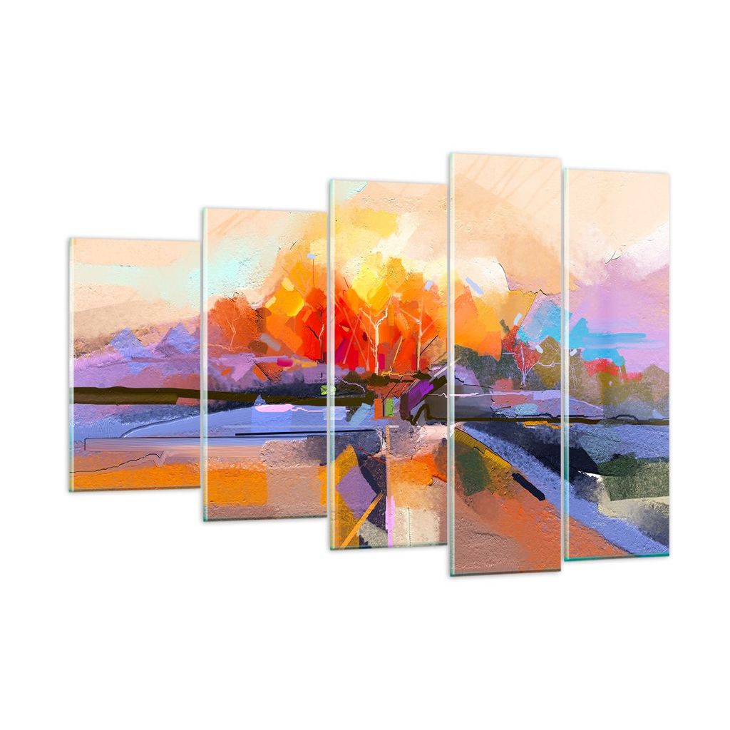 Bilder auf glas - Abstraktion modern - 150x100cm - Glasbilder - Wandbilder - Kunstdruck - zum Aufhängen bereit - Wanddekoration aus Glas - Glas Bi...