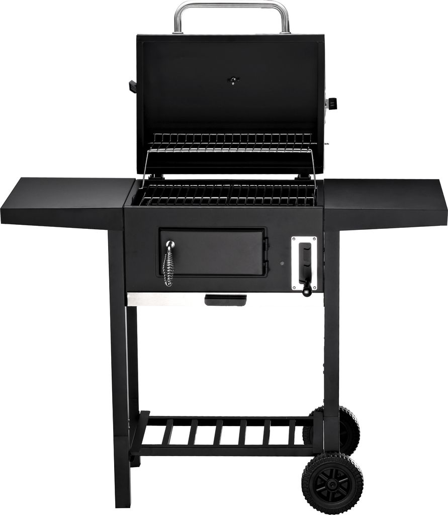 deluxe4home® Grillwagen XXL Holzkohlegrill mit Deckel I Produktbild 