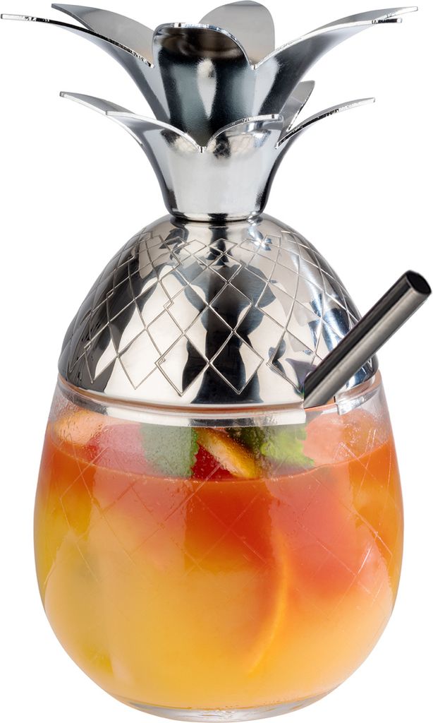 Cocktailglas mit Deckel, Ananasglas Cocktailbecher Set Produktbild 2