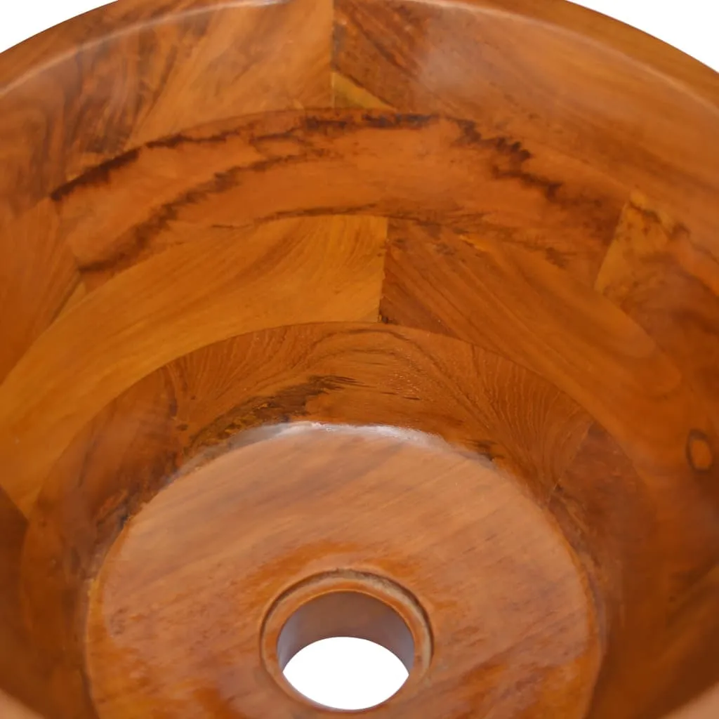 Lavabo Appoggio Teak 40cm vidaXL | Design Moderno Bagno Legno - 4