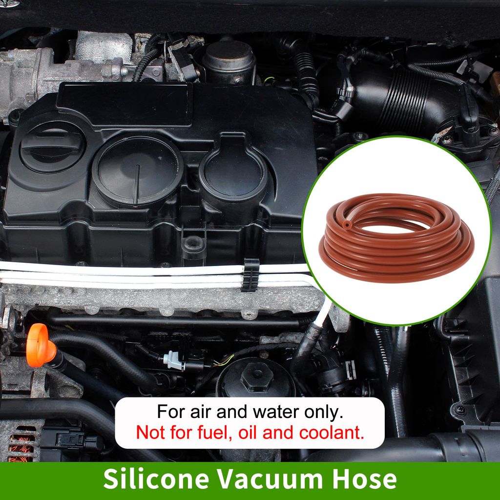 20Ft 3/16" 4mm ID 3.5mm Dicke Silikon-Vakuumschlauch Hochtemperatur-Automobil-Vakuumschlauch 1 Stück