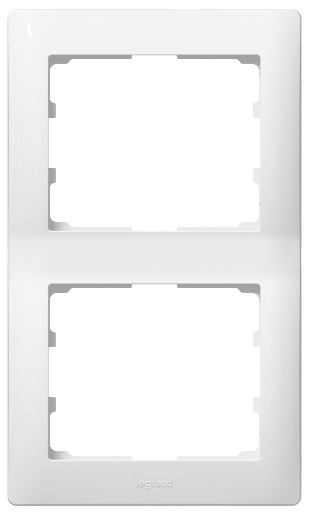 Legrand 771006 Rahmen 2-fach senkrecht Galea ultraweiß