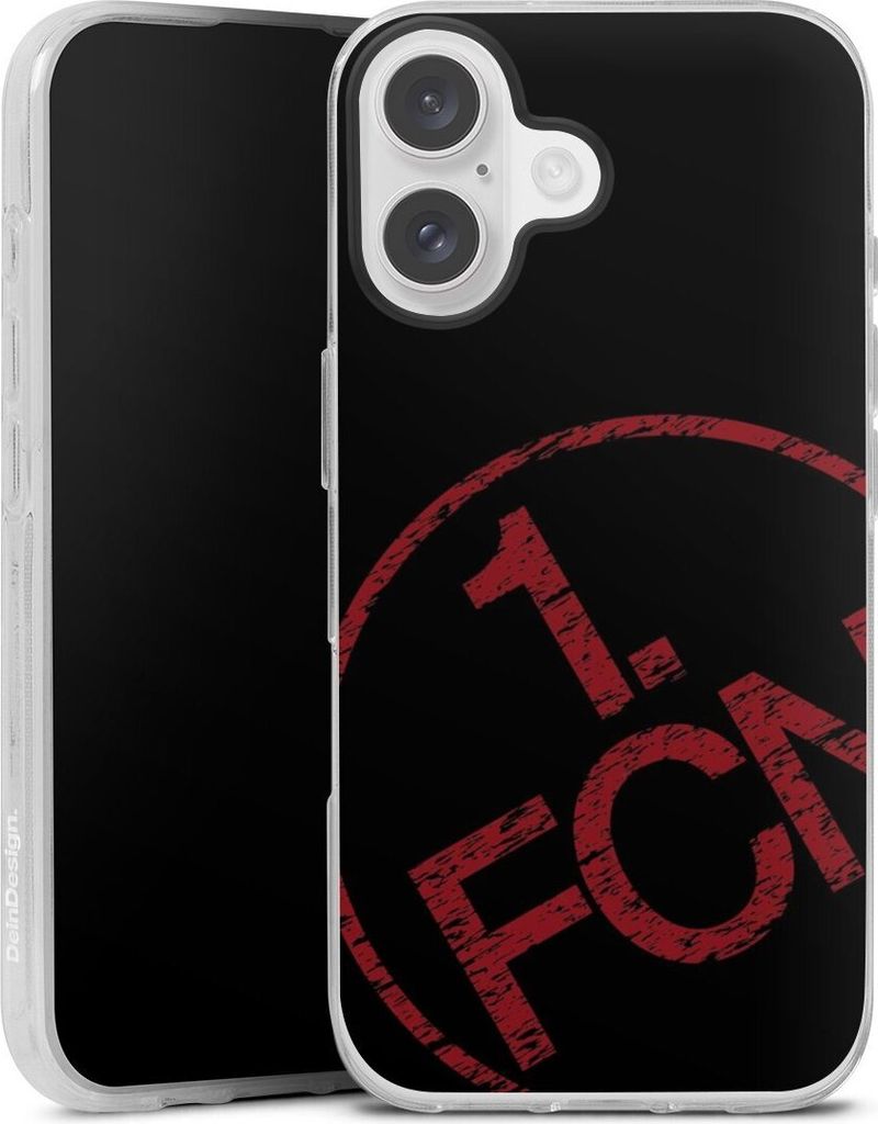DeinDesign Handyhülle für Apple iPhone 16 Silikon Hülle Case Smartphone Schutzhülle 1. FCN Fanartikel Textur
