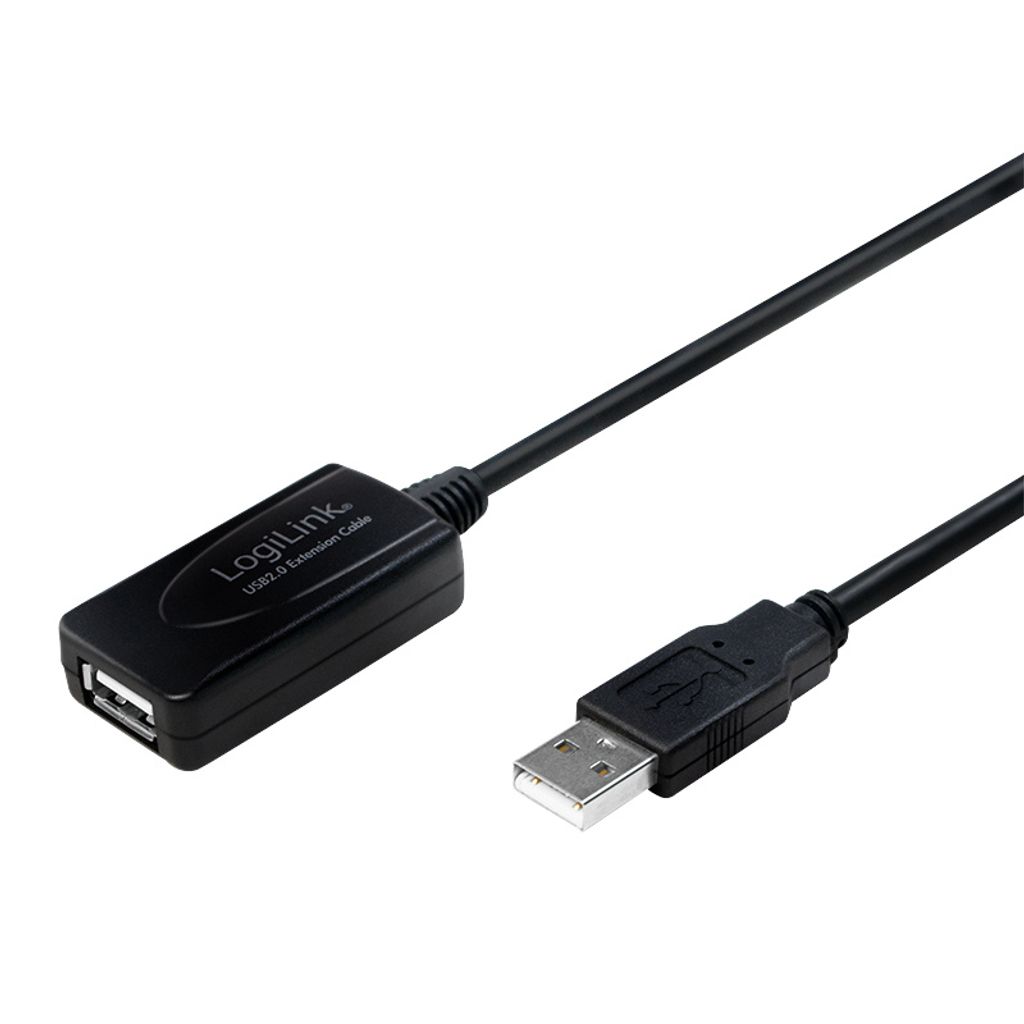 LogiLink USB 2.0 Aktives Verlängerungskabel 10,0 m schwarz
