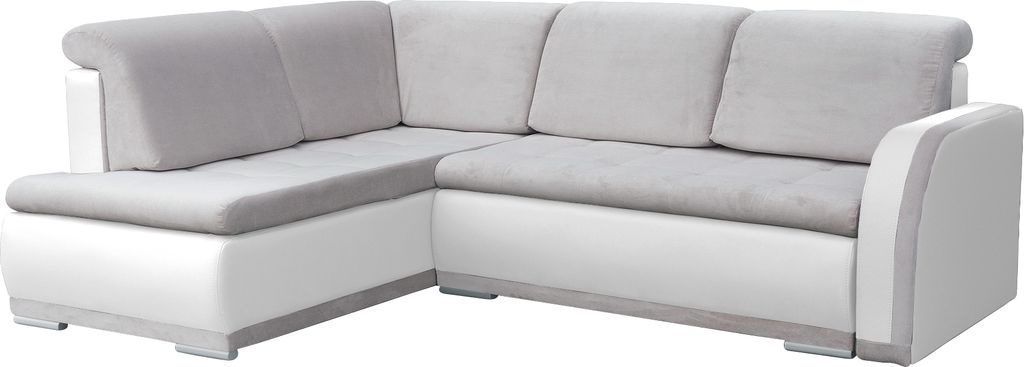 Ecksofa mit Schlaffunktion und Bettkasten | Couch für Wohnzimmer, Schlafsofa Sofagarnitur Sofa Eckcouch L-Form Wohnlandschaft mit Bettfunktion - V...