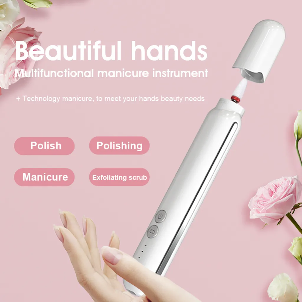 INF Ponceuse à ongles électrique portable 3 vitesses avec lumière LED - 4