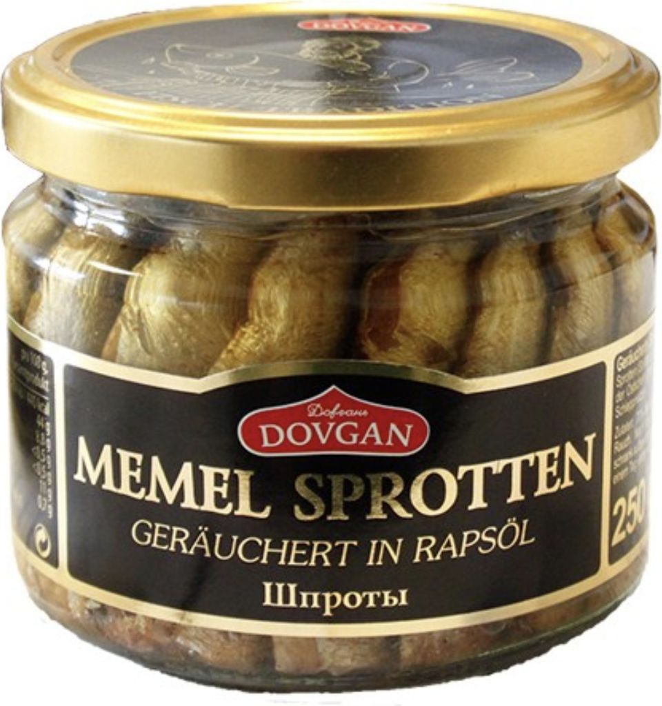 DOVGAN Memel Sprotten geräuchert in Rapsöl 250g Produktbild 
