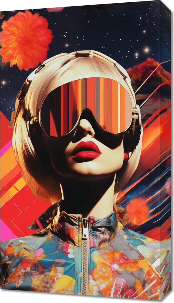 Bild 40x70cm Retrofuturistische Muse