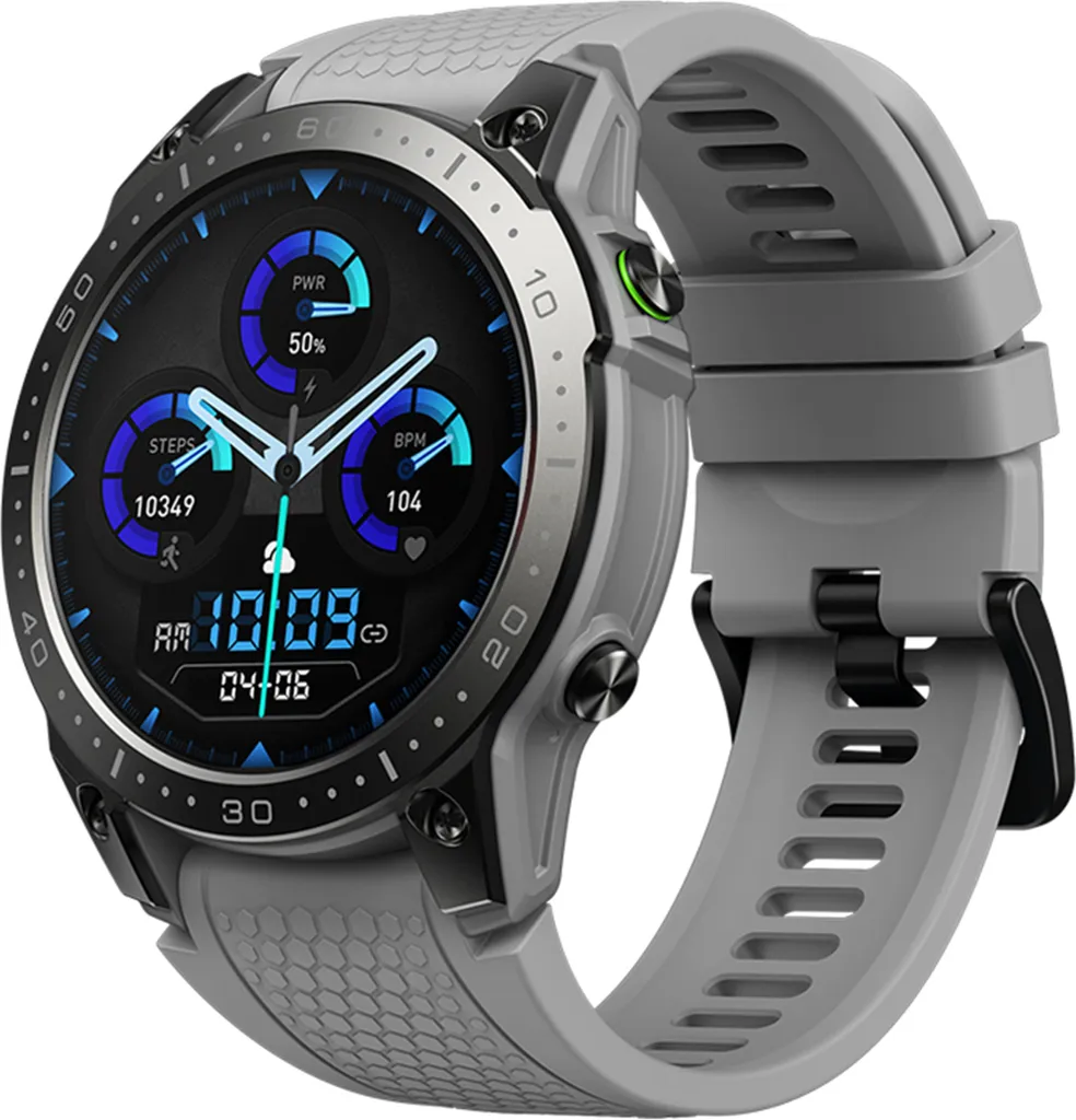 Montre Connectée Sport Zeblaze Ares 3 Pro avec Écran Tactile Gris