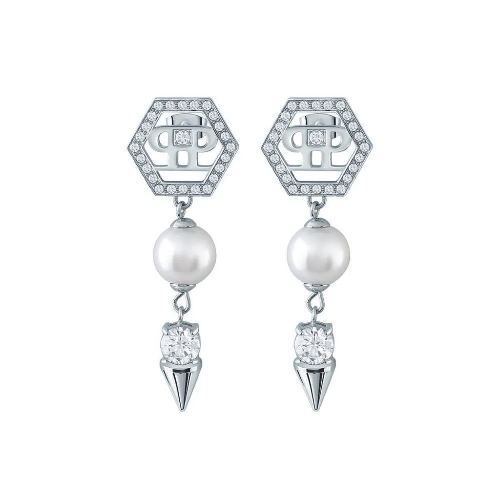 Boucles d'oreilles Philipp Plein PJ8EA07EU : style rock et perles luxe