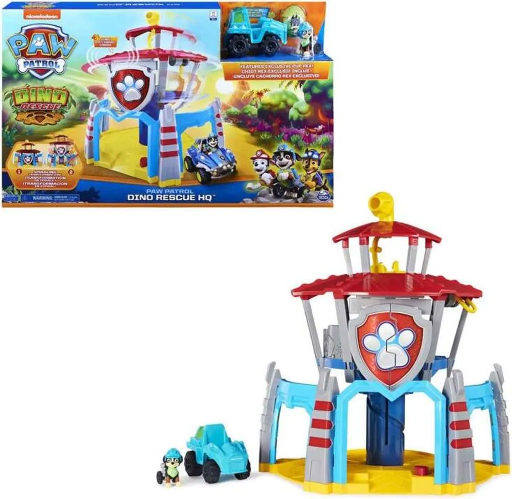 Sauvez les dinosaures avec le Dino HQ Paw Patrol et Rex l'expert