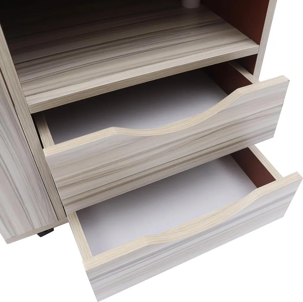 Table ergonomique réglable pour ordinateur portable et rangement blanc - 7