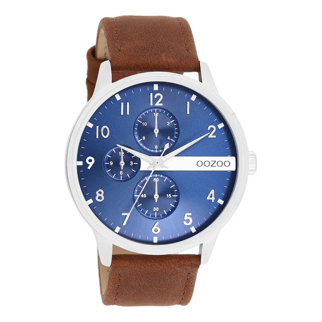 Orologio Oozoo UOC11306 Blu e Marrone - Accessorio Uomo Trendy