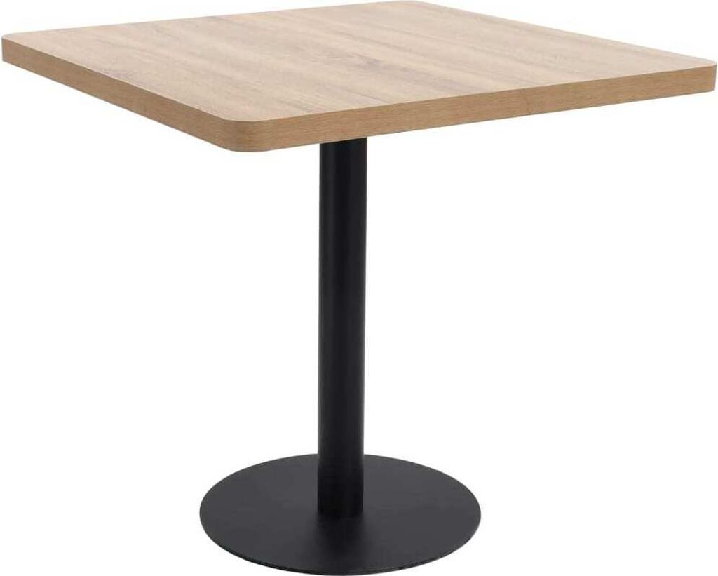 vidaXL Tavolo da bistrot marrone chiaro 80x80 cm MDF Immagine del prodotto 
