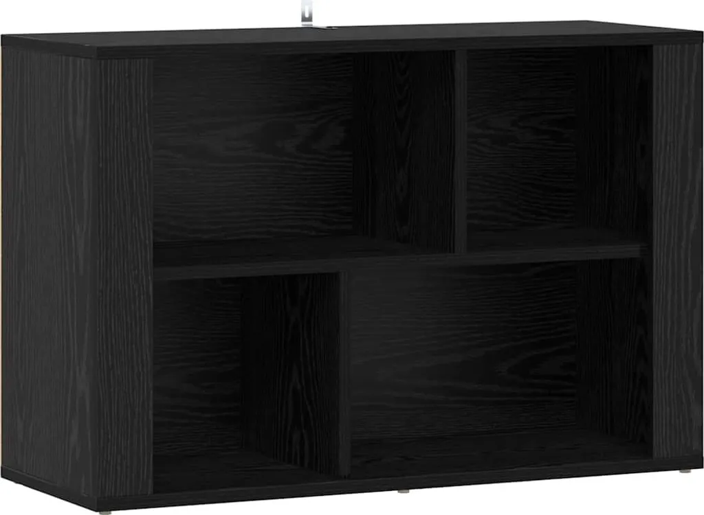 Credenza in rovere nero 80 x 30 x 53 cm Materiale in legno