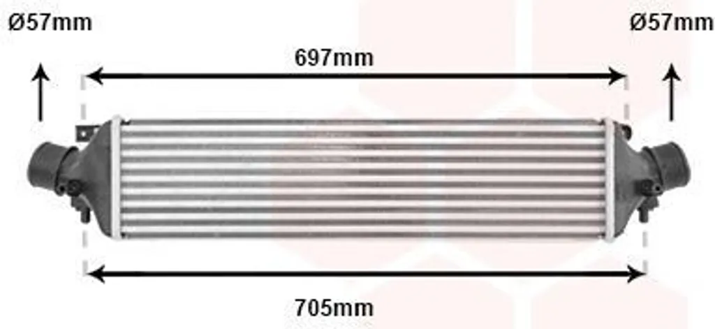 Intercooler VAN WEZEL 01004118 pour ALFA ROMEO GIULIETTA 940 Turbo LLK