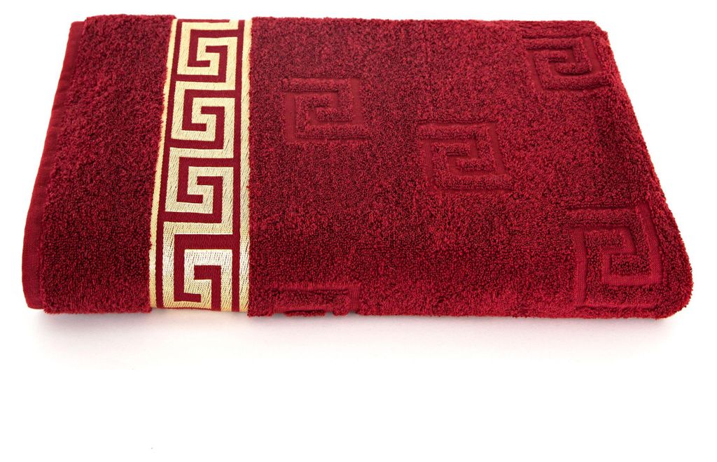 Luxus Medusa Saunatuch 100x200 cm - Bordeaux - feinste Produktbild 