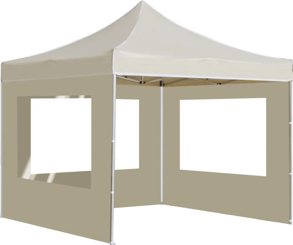 vidaXL Tente de Réception Pliable Pro 3x3m en Aluminium Crème - Robuste