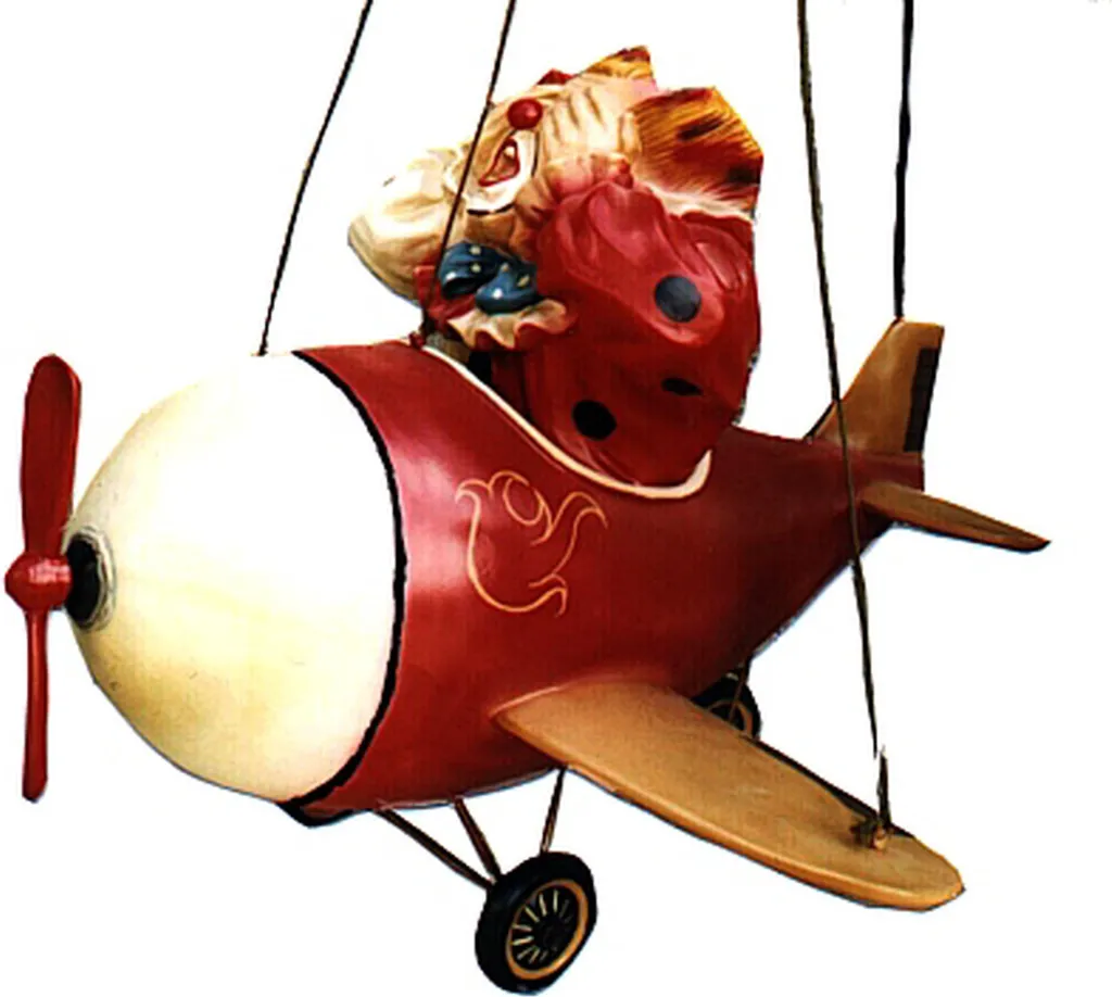 Sculpture de Clown en Avion Objet Décoratif Design Moderne P5019