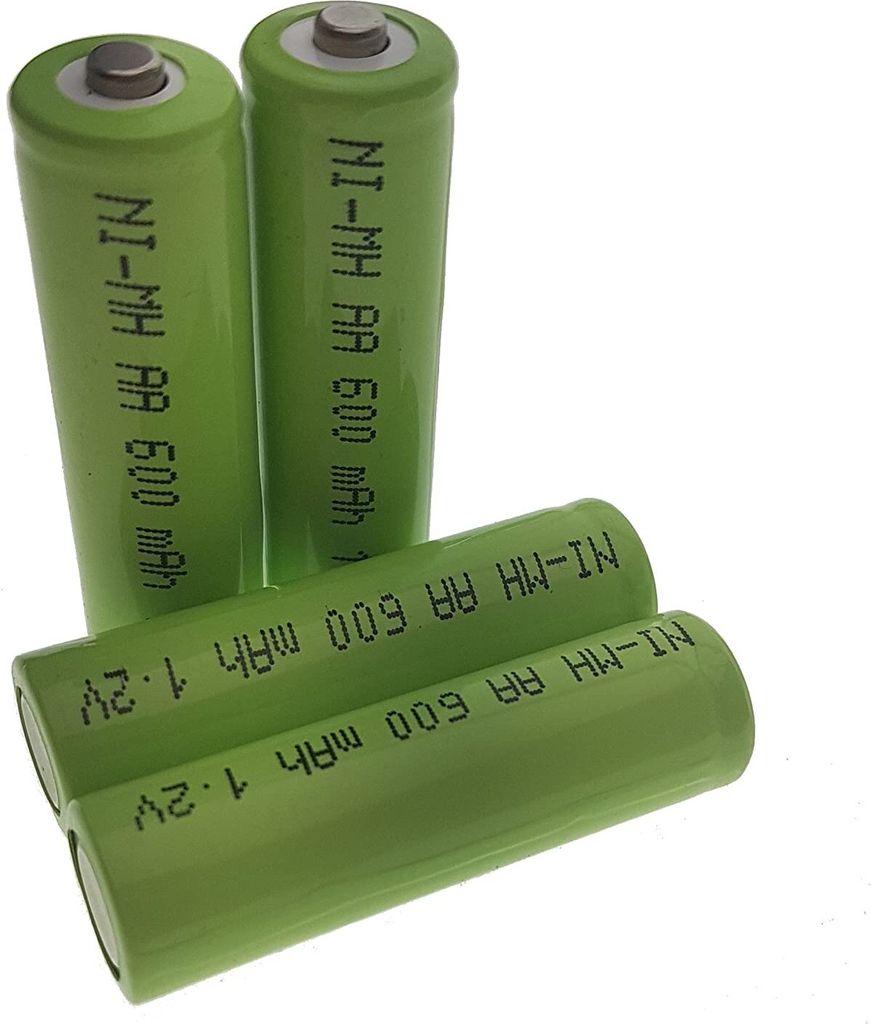 4x Akku NI-MH AA 600 mAh 1.2 V für Solar - Lampen - Leuchten - wiederaufladbar