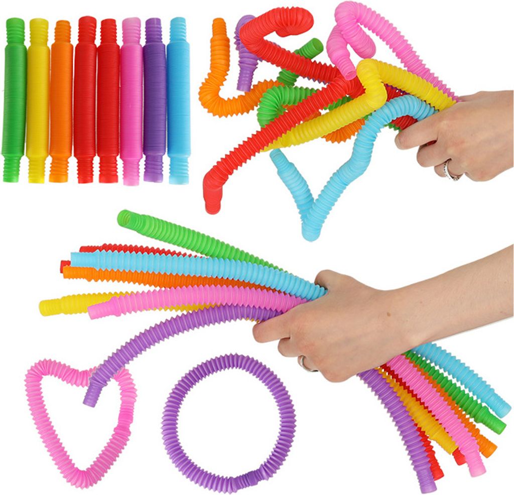 KIK KX4520 Tubes Sensory Tubes dehnbare pädagogische Montessori Tubes 8 Stück AKTION