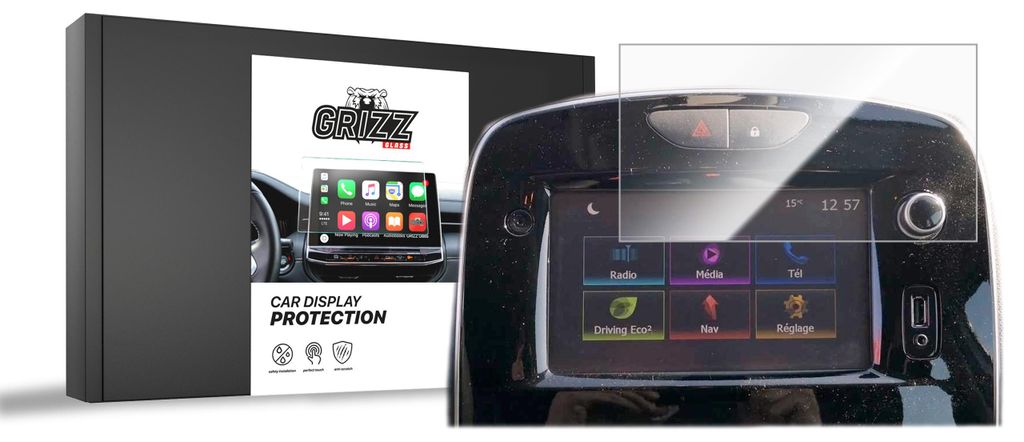 Keramische Autodisplayfolie für Renault Clio 4 7" R-link (2012-2018), Grizz Protector