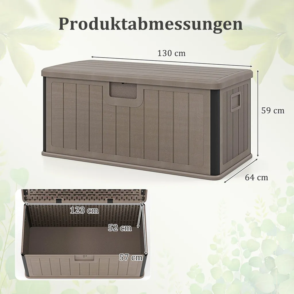 Malle de rangement extérieur 378L imperméable pour terrasse et balcon - 3