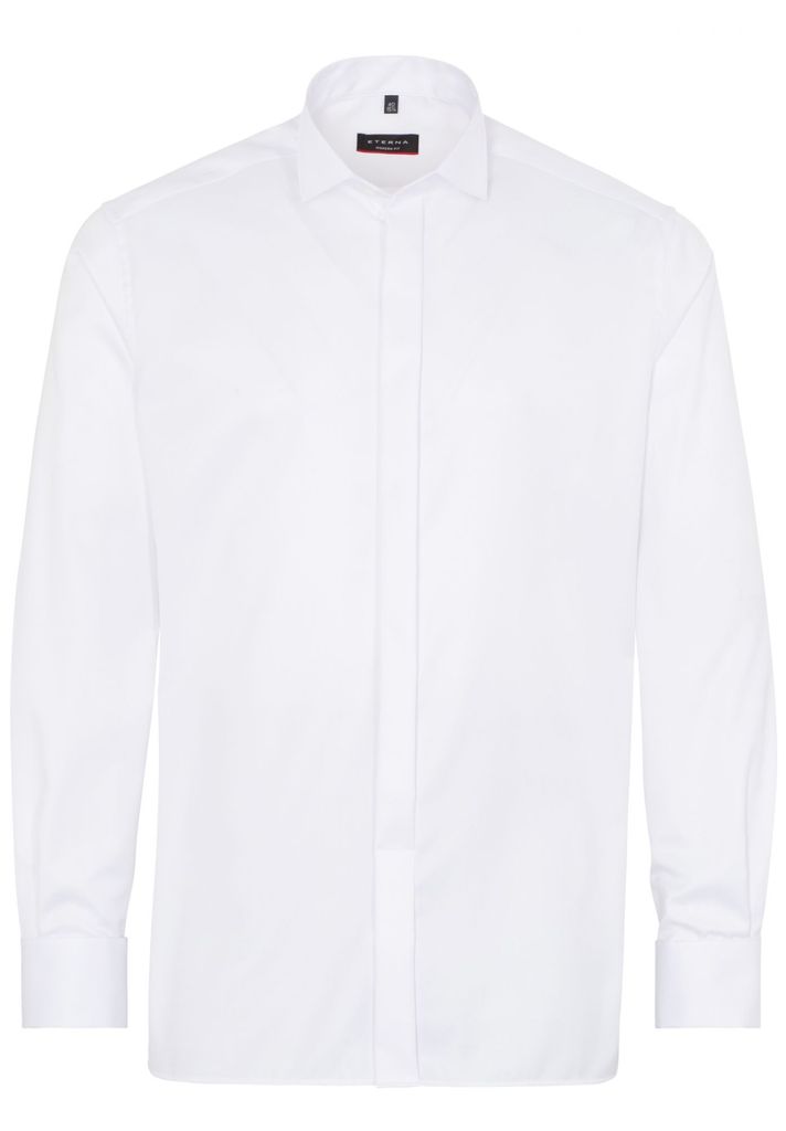 Eterna - Modern Fit - Bügelfreies Herren Langarm Hemd, (8817 X362), Größe:46, Farbe:Weiß (00)