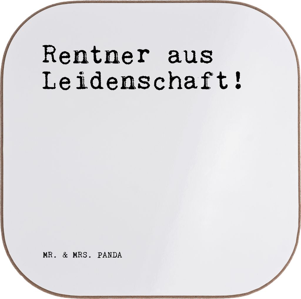 Mr. & Mrs. Panda Tassen Untersetzer Rentner aus Leidenschaft! - Weiß - Geschenk, Glas, Pensionierung, Tischschoner, gläseruntersetzer, Rentnerin,...