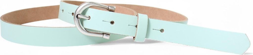 FRONHOFER schmaler Damengürtel zirka 2,2 cm mit silberner Hufeisen Gürtelschnalle