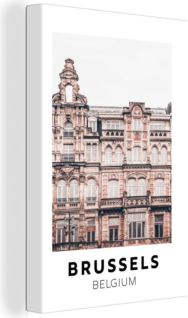 OneMillionCanvasses - Leinwandbilder - 90x140 cm, Brüssel - Belgien - Architektur, Wandbilder Kunstdruck Wanddekoration - Foto auf Leinwand - Ge...