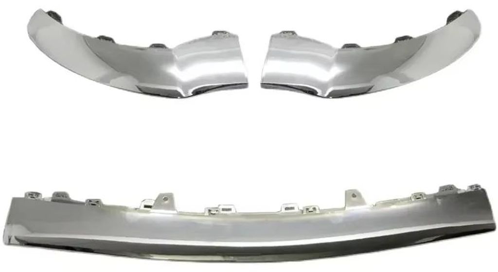 Chrom Stoßstangen Zierleisten Abdeckung für W292 GLS GLE 2016-2019 A2928850300 A2928850400 Front Bumper Trim Moulding Dekoration, Silber