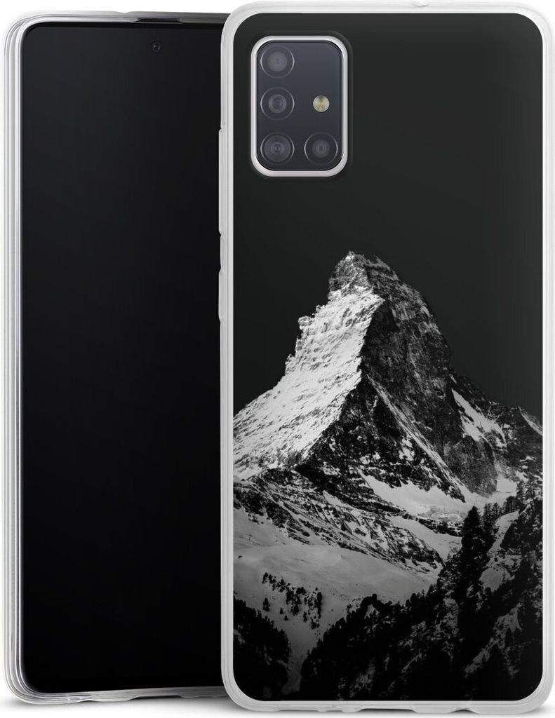 DeinDesign Slim Hülle für Samsung Galaxy A51 Silikon Case Ultra Dünn Handyhülle Alpspitze Berg Schnee