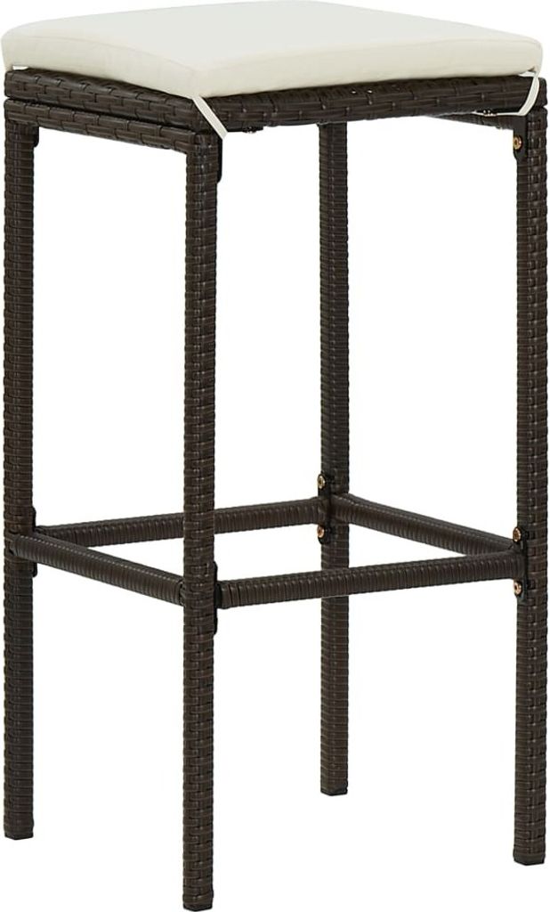 "SALE 2026"Barhocker für Küche - Tresenhocker - Barstuhl - mit Kissen 6er-set - multifunktional& Moderne - Braun Poly Rattan - Barstühle klassis...