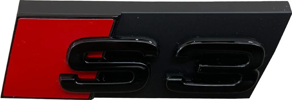 Logo Audi S3 A3 Noir Brillant - Emblème Black Edition Haute Résistance
