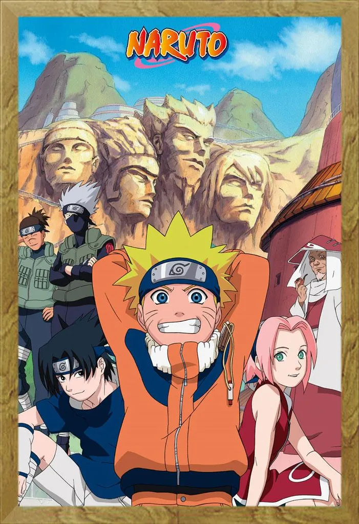 Cornice Shinsuke Rovere con Poster Naruto - Decorazione Parete Anime