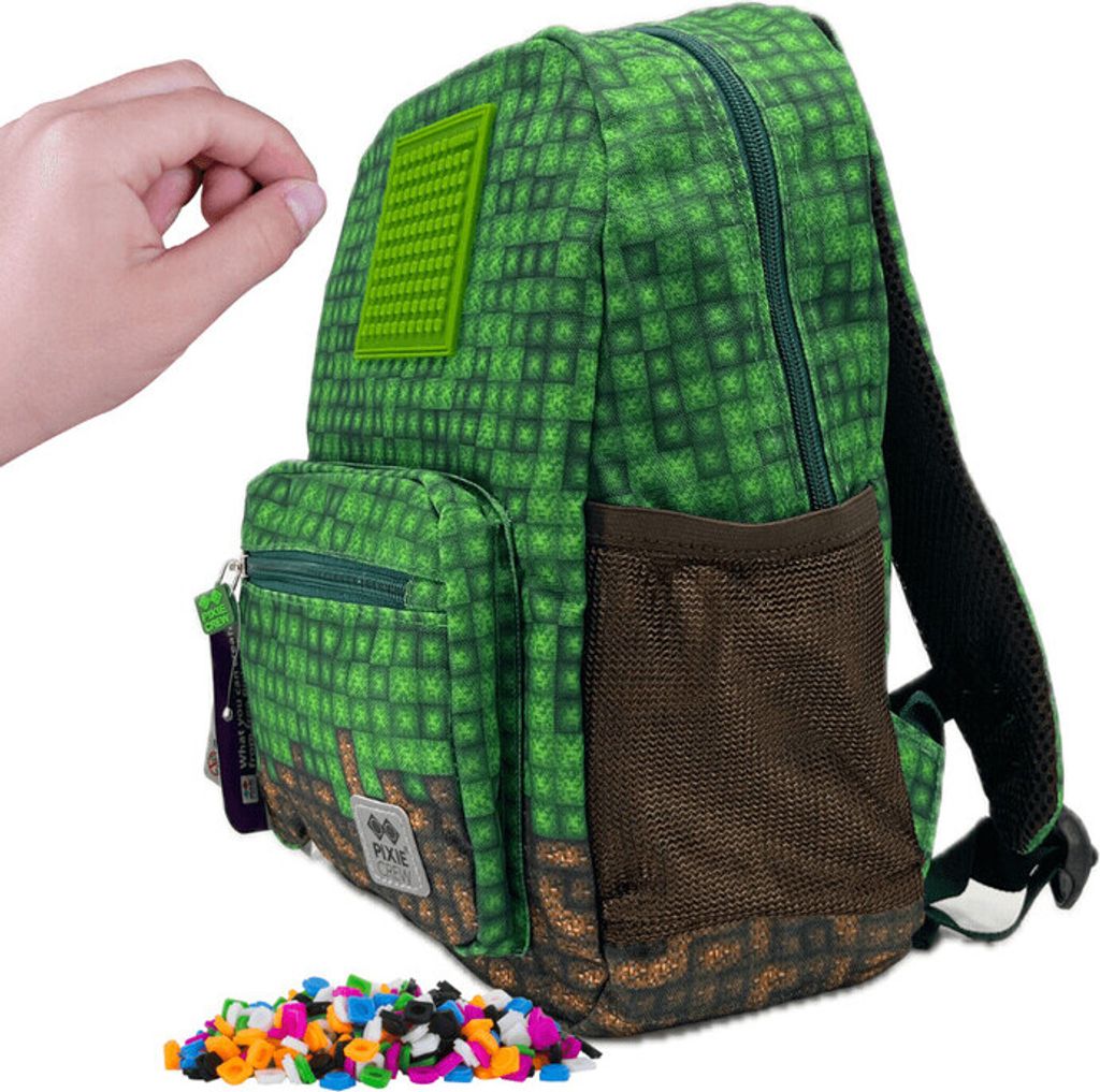PIXIE CREW Kleiner Rucksack, grün, Mine&Craft 50 Pixel Produktbild 