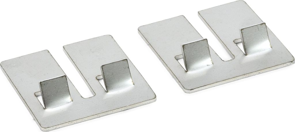 Adapterklammern passend für Grills der Weber Q100/Q200 Baureihen - zum verwenden zweigeteilter Roste - Edelstahl