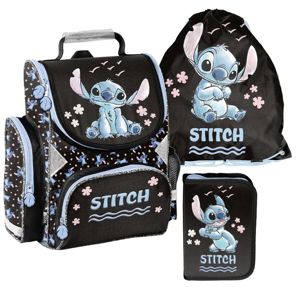 Schulrucksack Mädchen Jungen Motiv LILO & STITCH 3 T Set Rucksack Federmäppchen Tasche Mega-Set Paso Disney STICZ