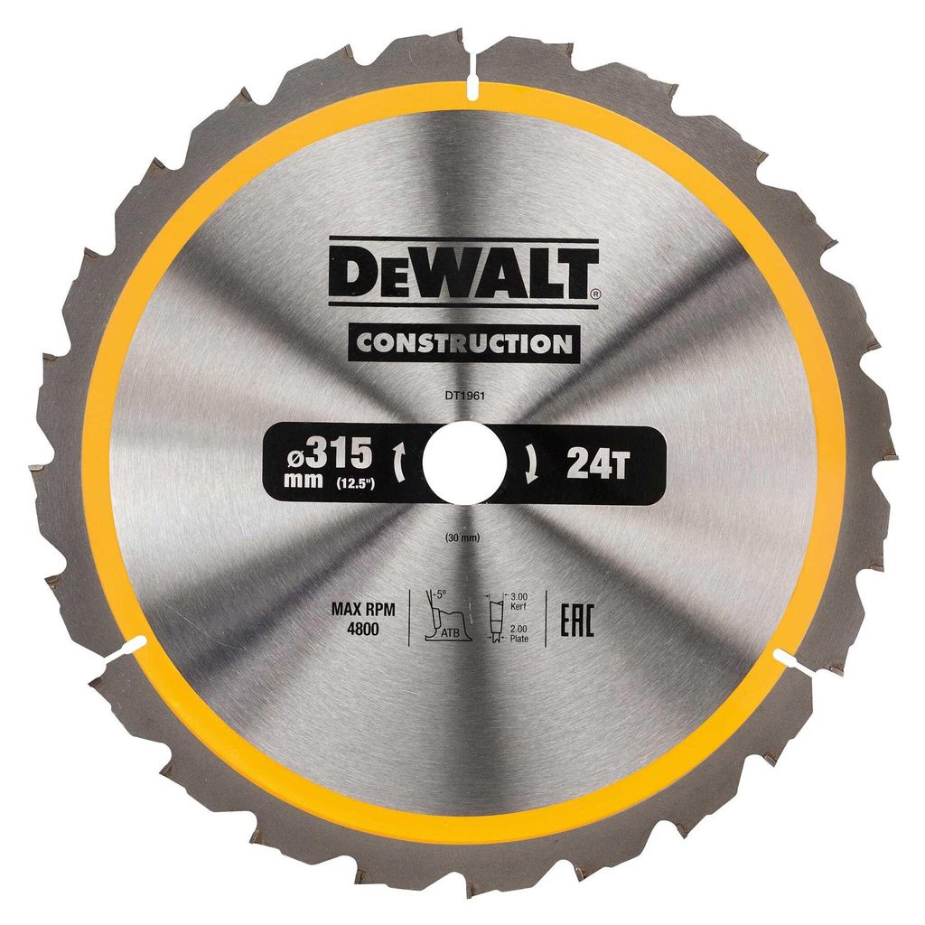 DEWALT Kreissägeblatt 315x30mm 24 Zähne DT1961