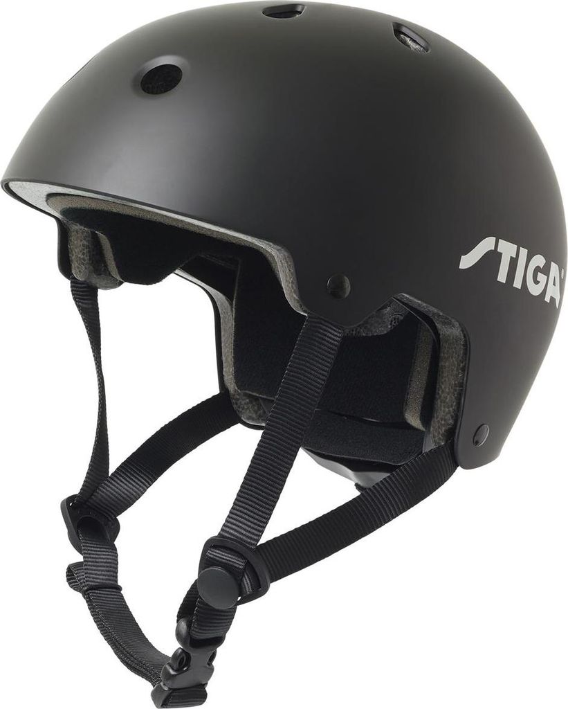 STIGA Sports 82-3141-04, Schwarz, Helm, Unisex, Erwachsener, Stadtradeln, Kick Scooter, Rennrad fahren, 52 - 54 cm